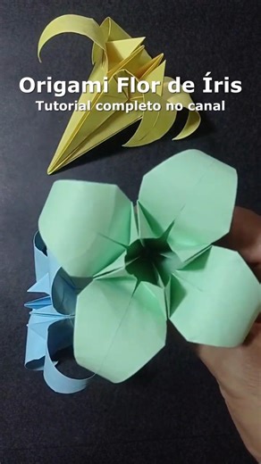 Origami Íris de Papel 🌸| Aprenda a Fazer a Flor Íris Passo a Passo