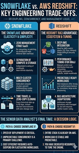 Snowflake vs Redshift: Engineering Trade-Offs | Amrutha Marri posted on the topic | LinkedIn