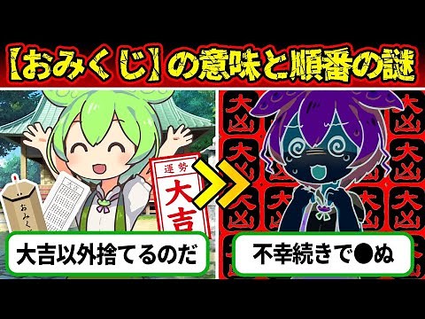 【おみくじ神話】正月までに知ったほうが良い！おみくじの順番とあなたの今日の運勢（ずんだもん・めたん解説）