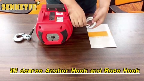 Drill Powered Portable Winch 1000LBS, Drill Winch with 40FT Alloy Steel Wire Rope, Portable Drill Winch, Portable Handheld Drill Winch for Dragging Handling Trailer