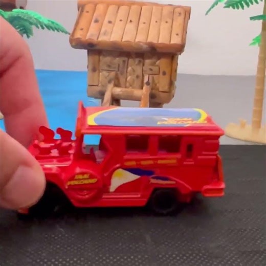 A Bright Red Jeepney! ❤️ Toy Cars for Kids