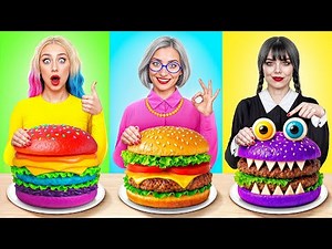 Wednesday vs Grandma Cooking Challenge | Funny Food Recipes by Multi DO Challenge
