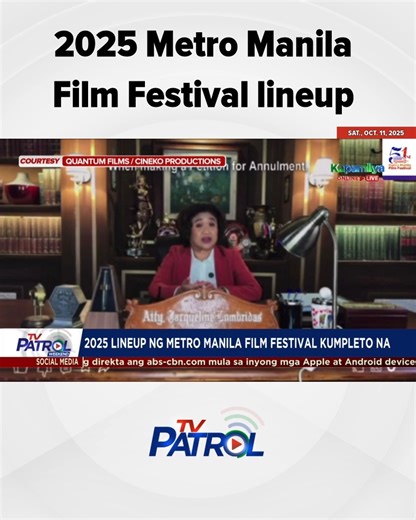 2025 Metro Manila Film Festival lineup. #reels | TV Patrol