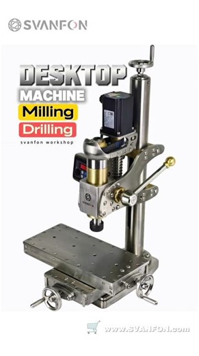 Compact Stainless Steel Bench Drill & Milling Machine,Precise Tool for DIY,Drilling and Milling Work
