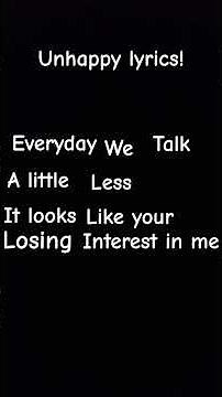 unhappy - S0rrow full lyrics (tool me 30 mins..)
