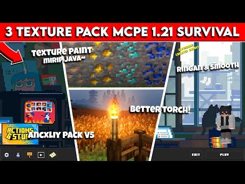 3 TEXTURE PACK MCPE 1.21 TERBAIK & PALING COCOK UNTUK SURVIVAL