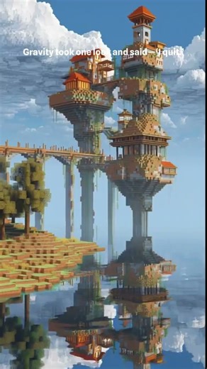 Minecraft Builds That Should Collapse But Don’t #minecraft #gaming #short