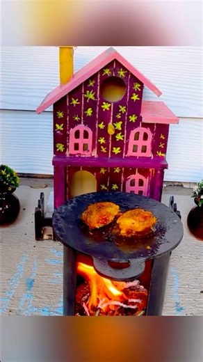 100x Smaller! Village Style Fish Fry! #shorts #miniature #asmr #satisfying #trending #viral