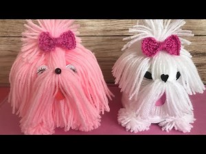 Yarn Dog/yarn Puppies/Best out of waste yarn.