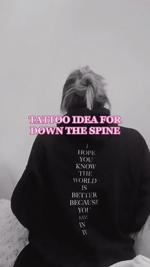 Script Tattoo Ideas for Spine Placement