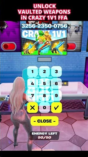 I LEAKED VAULTED WEAPONS IN CRAZY 1V1 FFA All Guns & Rides FORTNITE MAP #shorts #fortnitecreative