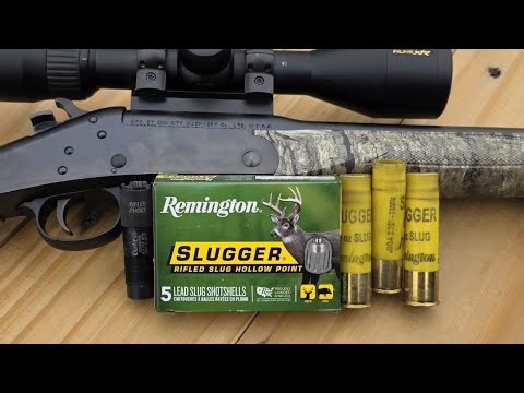 Remington Slugger 20ga 2-3/4" 5/8oz Slug Accuracy Test W/ Stevens 301 & Carlson's Rifled Choke