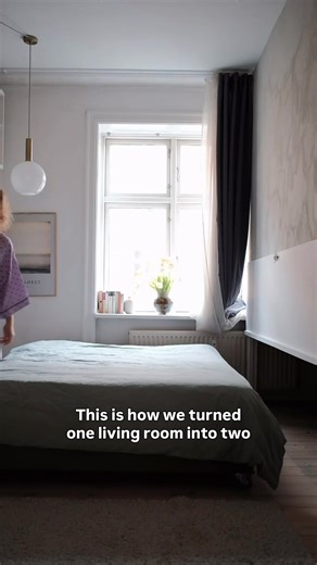 Living Room Transformed: One Space to Two Bedrooms
