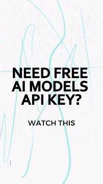 How to get free API key of AI Models #shorts #ai #coding