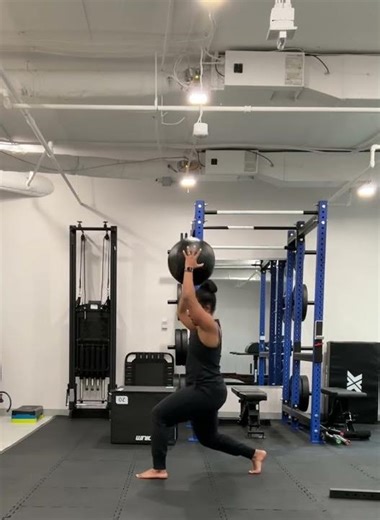 Split Squat Med Ball Slam