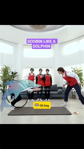 Soobin like a dolphin 🤣 #txt #kpopedit #shorts #viral