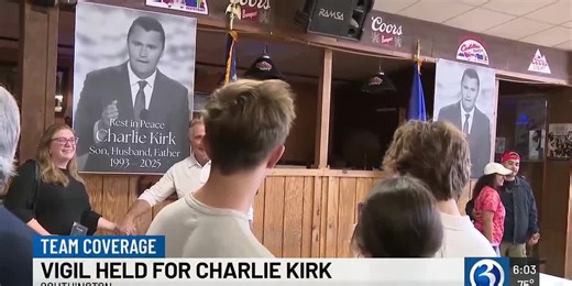 Thousands turn out to Cadillac Ranch in Southington for vigil honoring Charlie Kirk