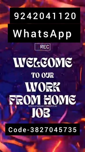 Free work home job 👍 whatsapp -9242041120 code-3827045735