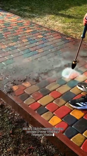 Satisfying Pressure Washing Paver Cleaning | Deep Cleaning Outdoor Patio Like New