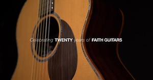 Available now from authorised Faith Guitars dealers globally! Limited edition Faith PJE Legacy 'THE TWENTY' 20th Anniversary guitars. In celebration of 20 years since the inception of the Faith project in 2002, THE TWENTY guitars are based upon the acclaimed PJE Legacy Series. These 20th Anniversary models are available in three original Legacy body shapes in this truly premium specification: the Mars drop-shoulder dreadnought; the Neptune baby-jumbo; and the Earth orchestra-model. Featuring a t