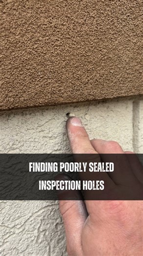 Houston's StuccoPro Inspector on Instagram: "They sure made our inspection easy 😂 We were able to just pop out the sealant and retest the holes. Homes may be inspected multiple times- maintenance, buying, selling, pre-paint, etc. We often get to see sealant work from other companies. This particular one, the holes had only a small dab of sealant. This is wrong! The holes need to be properly sealed so they don't leak. Be sure to hire a professional STUCCO inspection company when getting your stu