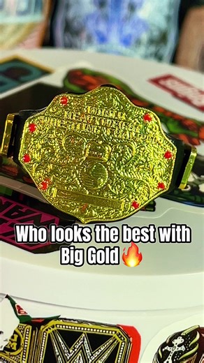 Easily my favorite championship belt we have ever seen in WWE!! Who do you think of when you see the Big Gold belt😮‍💨😮‍💨 #biggold #wwechampionship #wwebelt #wweactionfigures #wrestling