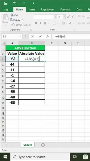 Perfect for Excel Beginners! | Convert Negative to Positive