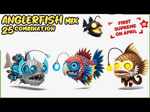 all ANGLERFISH combo! Animash gameplay, SUPREME, divine, mytical and legendary