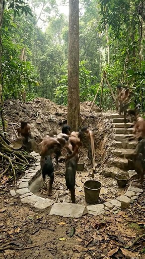 HAND DUG NATURAL SWIMMING POOL #reels #restoration #construction