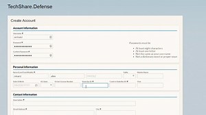 Creating an Account in TechShareDefense