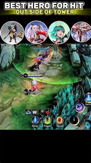 Best Hero For Hit Outside Of Tower✅#mlbbcreatorcamp #mobb