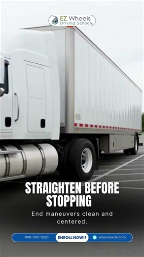 Straighten Before Stopping | CDL Driving Tip