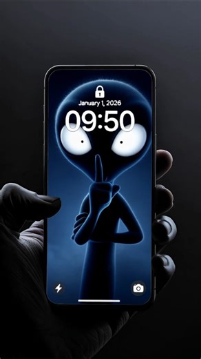 WallZone on Instagram: "Sometimes, the best response is silence. 🤫🌌 This sleek Alien live wallpaper brings a mysterious, high-energy glow to your lock screen. With its deep blue tones and minimalist 3D design, it’s the perfect way to tell the world to keep it down. Level up your phone setup today at WallZone! 👽✨ #WallZone #Silence #AlienAesthetic #DarkMode #LiveWallpaper"