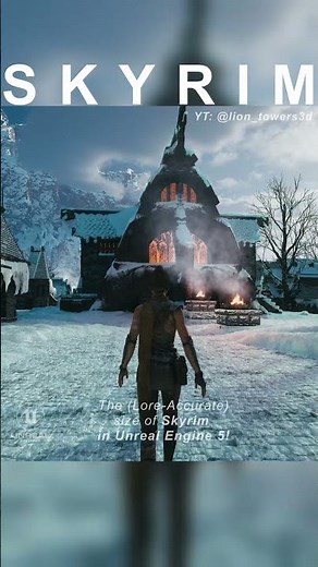 Take a walk through a (Lore-Accurate) Skyrim in Unreal Engine 5! PART 2! #skyrim #gaming #ue5