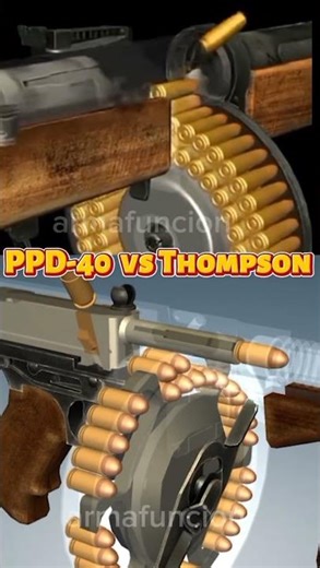 PPD-40 🇷🇺 vs Thompson 🇺🇸 💥 ¡El Duelo Más Épico de la WWII! 🔫🔥 #usa #armafuncion