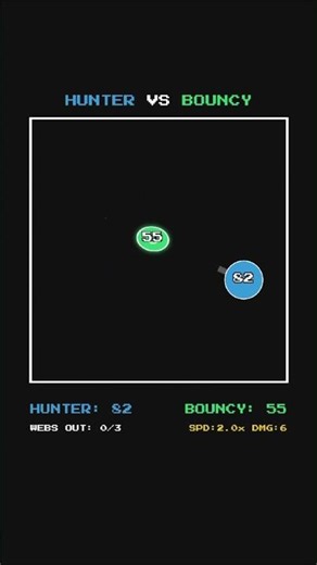 This Fighter Gets STRONGER Every Bounce! (Bouncy vs Hunter) | Match 12 #coding #games #3dgamedev