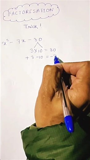Factorisation Splitting The middle term TRICK !! #fyp #fypシ #viral #shortvideo #education