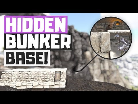 HIDDEN Bunker Base Build ARK: Survival Evolved