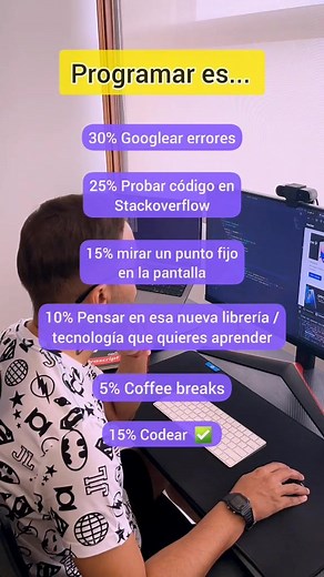 La dinámica de la programación 🤔⏰ ¿cómo es la tuya?....#programacion #programador #javascript #devs #latinengineer #coding #desarrollo #webdeveloper #tech
