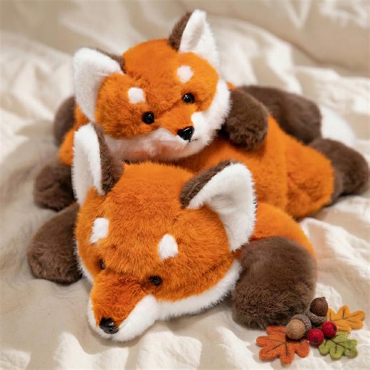 Kawaii Fox Plush Toy 30–60cm | Soft Animal Plush | Cute Fox Stuffed Animal | Weighted Plush Gift for Baby & Girls - Etsy
