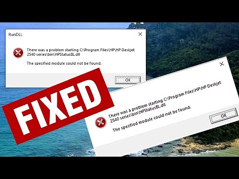 FIX - There was a problem starting HPStatusBL.dll. The specified module could not be found | RunDLL