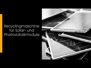 Recyclinganlage für Solar- und Photovoltaikmodule | STOKKERMILL