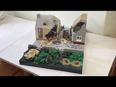 TIMELAPSE: LEGO WW2 Moc - Tankbattle of Villers-Bocage | German Offensive in Normandy 1944
