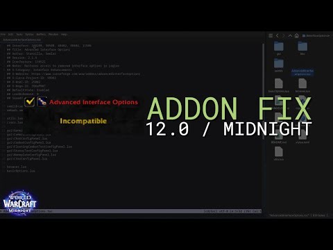WoW Pre-Patch 12.0: Manual Addon Compatibility Fix