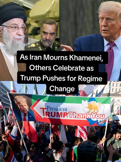 As Iran Mourns Khamenei, Others Celebrate as Trump Pushes for Regime Change #us #trump #iran #regime #khamenei