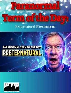 Paranormal Term of the Day: Preternatural Phenomenon (For Investigators)