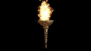 Animation of Olympic torch being torched | Premium Stock Video Footage