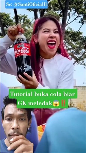 Tutorial on how to open a cola bottle so it doesn't explode😱‼️#subscribe #youtubeshorts #shortvid...