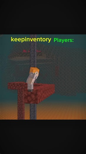 Minecraft keepinventory player vc no keep inventory player moment #minecraftshort