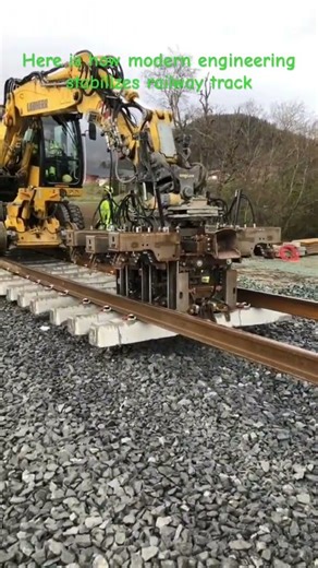 Track Maintenance #railway #construction #heavyequipment #engineering #excavator #trackwork